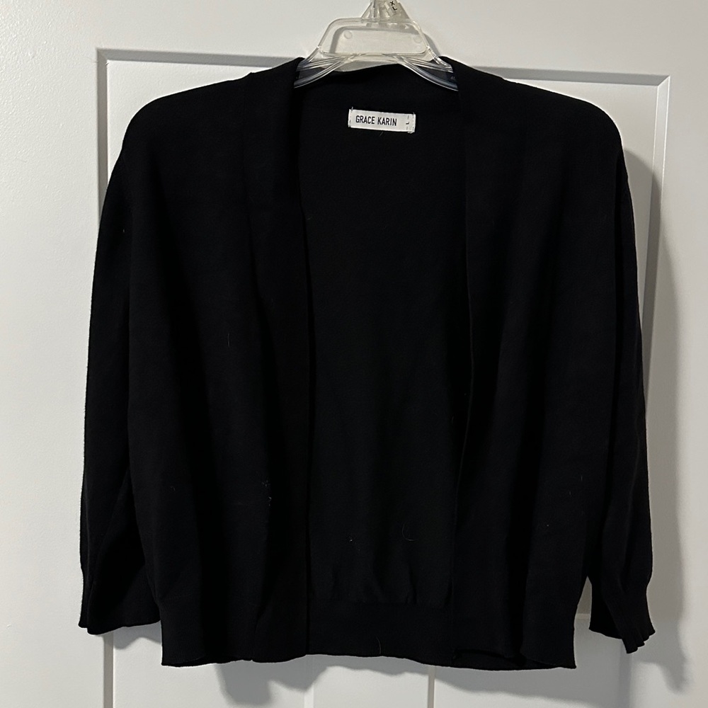 Grace Karin Women's Classic Black Cardigan